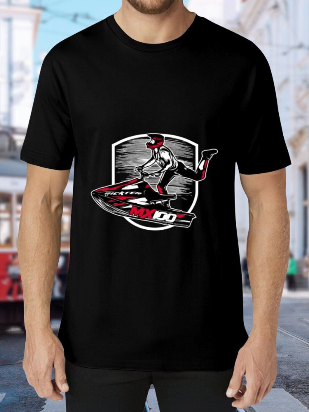 Men's Black MX100 Graphic Short Sleeve Tee